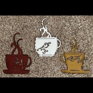 NWOT Coffee Cup Wall Decor